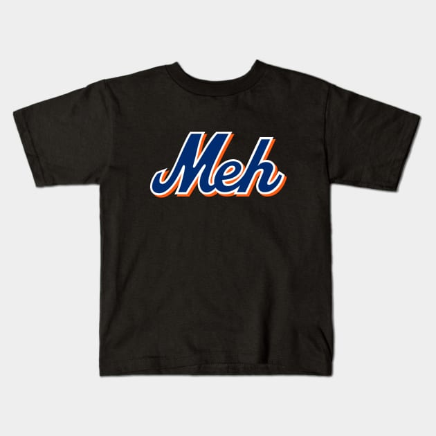 NY Meh - Black Kids T-Shirt by KFig21